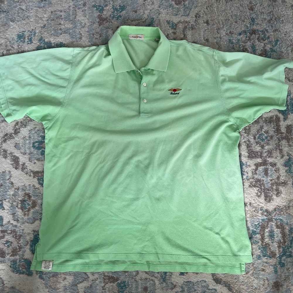 Peter Millar Polo Shirt Mens XL Mint Green Baltusrol Golf Club Embroidered